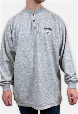 Vintage Sweatshirt American Football Sports Grey