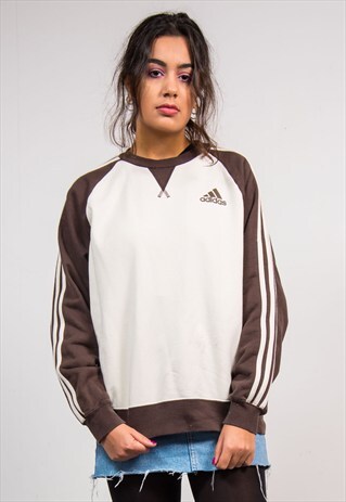 90'S VINTAGE BEIGE ADIDAS SWEATSHIRT JUMPER