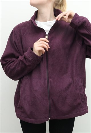 purple zip up fleece