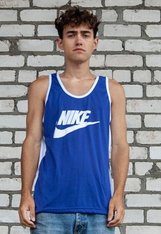 blue nike tank top