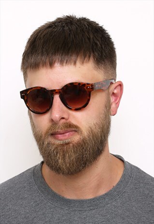 ROUND BROWN TORTOISESHELL SUNGLASSES