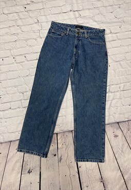Vintage Blue Straight Leg Mom Style Jeans