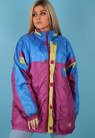 VINTAGE WINDBREAKER JACKET IN MULTI NJ501B