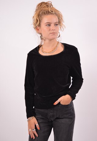VINTAGE KENZO VELVET TOP BLACK