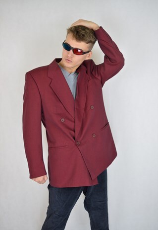 VINTAGE DARK RED CLASSIC RAVE BLAZER