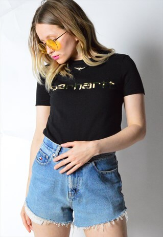 VINTAGE 90S BLACK CAMO CARHARTT T-SHIRT