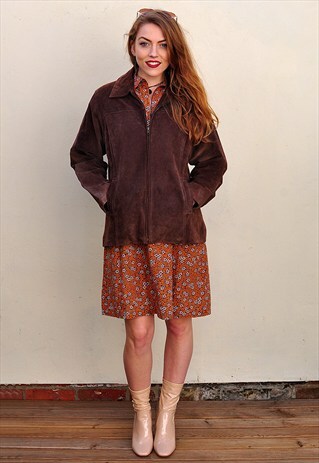 VINTAGE 1990S BROWN SUEDE JACKET