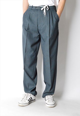 VINTAGE 90S GREY MINIMALIST PANTS