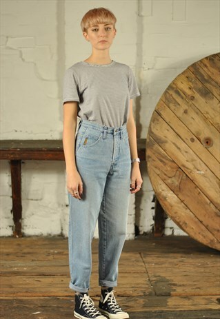 RARE 80S ARMANI STONEWASHED BLUE JEANS MADE IN ITALY
