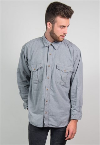 VINTAGE PLAIN FLANNEL SHIRT