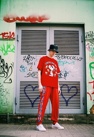 RARE VINTAGE 80S RED KAPPA SPORTS PANTS