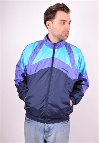 ADIDAS MENS VINTAGE TRACKSUIT TOP JACKET MEDIUM MULTI 90S