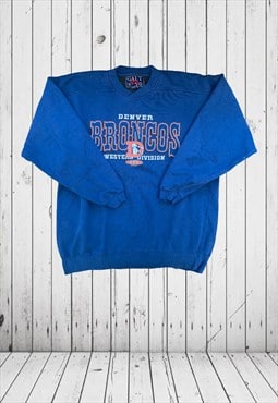 vintage blue denver broncos NFL 1996 Jumper