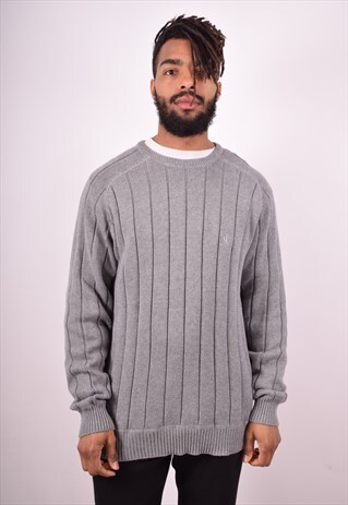 NAUTICA MENS VINTAGE JUMPER SWEATER XL GREY 90S