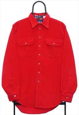 Vintage Woolrich 00s Red Corduroy Shirt Mens