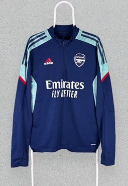 Arsenal 1/4 Zip Sweatshirt Top 2021/2022 Adidas Primablue M