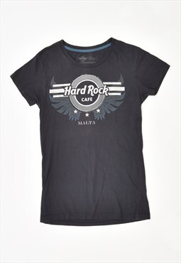 Vintage 00's Y2K Hard Rock Cafe Malta T-Shirt Top Grey