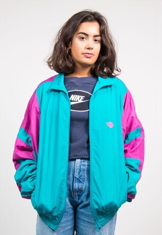 VINTAGE 90'S TURQUOISE TRACKSUIT JACKET TOP