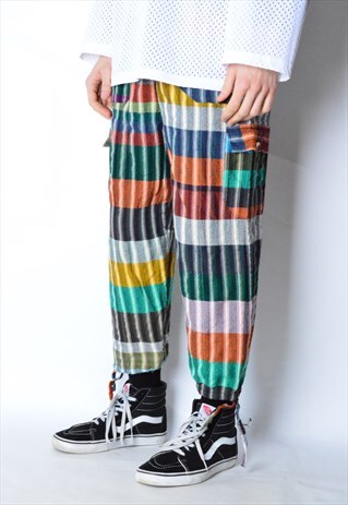 VINTAGE 80S COLOURFUL FESTIVAL PANTS