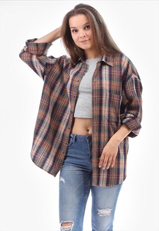 VINTAGE PLAID WOOL FLANNEL SHIRT