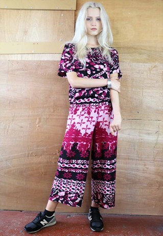 PANTS & BOX TOP CO-ORDINATES IN TRIPPY HIPPY TIE DYE PRINT