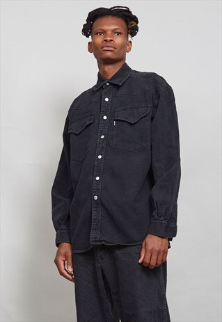 BLACK VINTAGE DENIM WORKMAN LEVI'S SHIRT