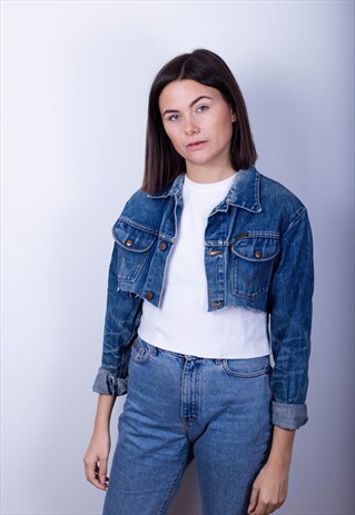WRANGLER REWORKED CUT OFF DENIM JACKET