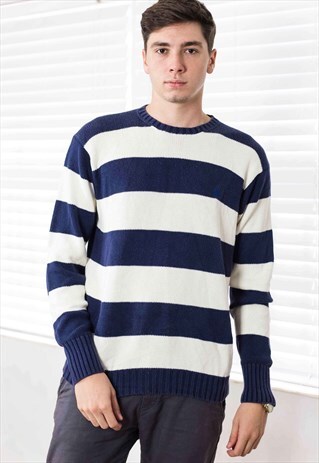 VINTAGE RALPH LAUREN SWEATER JUMPER LOGO 90S M 21.5