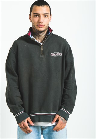 VINTAGE 80S CHAMPION 1/4 ZIP SWEATSHIRT / S5499
