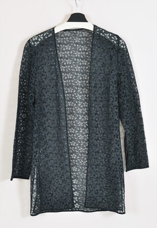 VINTAGE 90'S OPEN FRONT KIMONO IN BLACK