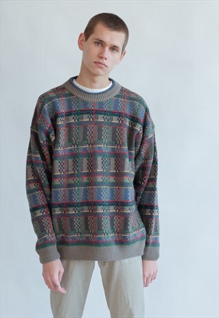 VINTAGE 80S FUNKY JUMPER IN MULTICOLOR PATTERN
