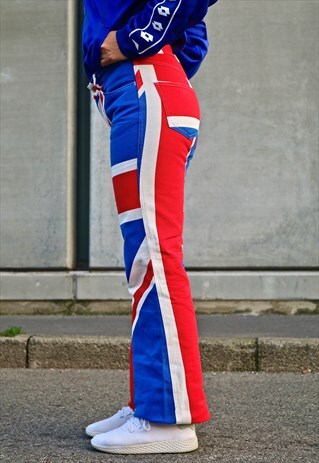 90S VINTAGE NOS DOLCE & GABBANA BRITISH FLAG JEANS