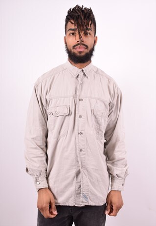 LEVI'S MENS VINTAGE SHIRT MEDIUM GREY 90'S