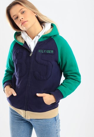 VINTAGE TOMMY HILFIGER SHERPA ZIP-UP JACKET