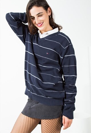 ON SALE VINTAGE 80S TOMMY HILFIGER KNITWEAR JUMPER / S0607