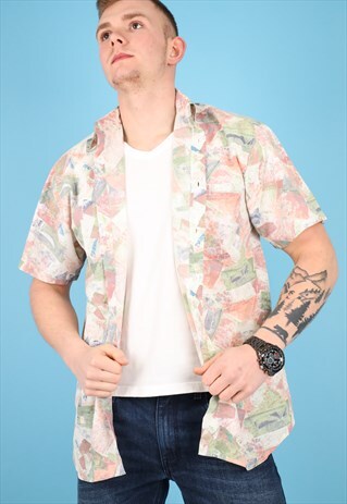 VINTAGE PATTERN SHIRT IN MULTI NS153