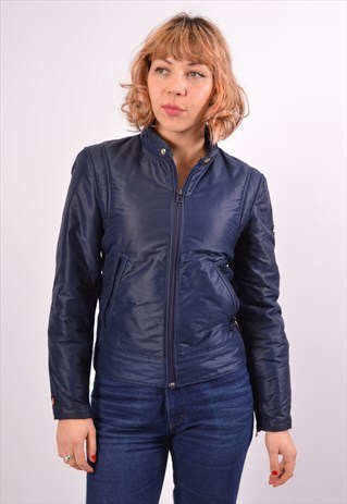 VINTAGE ELLESSE WINDBREAKER JACKET NAVY BLUE