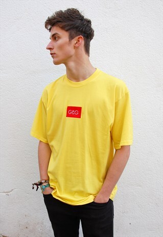 G&G UNISEX YELLOW RED BOX TEE