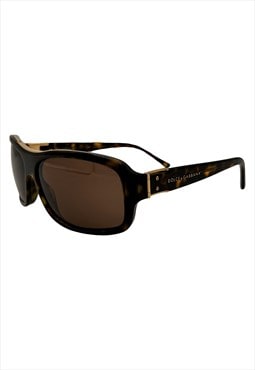 Dolce and Gabbana Sunglasses Rectangle Brown Tortoiseshell 