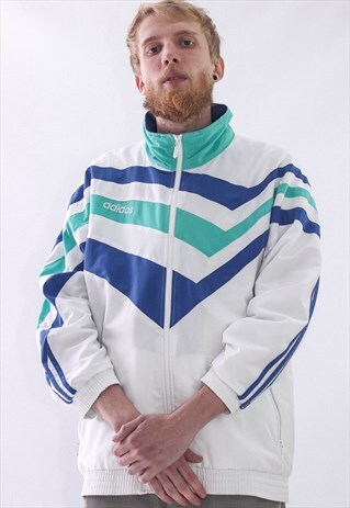 VINTAGE MEN ADIDAS LOGO WINDBREAKER SUIT TEAM SOCCER JACKET