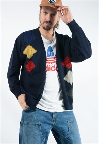 VINTAGE CARDIGAN RETRO PATTERNED.