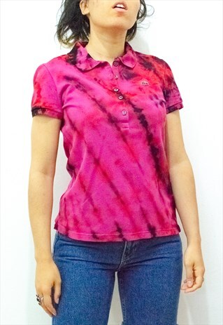 VINTAGE REWORKED TIE DYE 90S LACOSTE POLO SHIRT