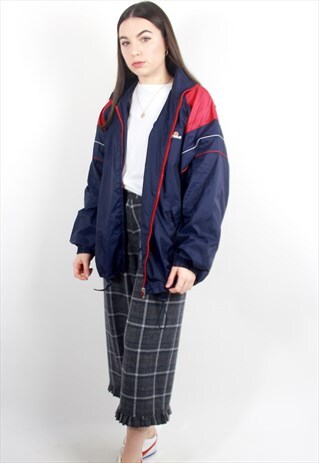 90'S RETRO BLUE & RED RAIN MAC