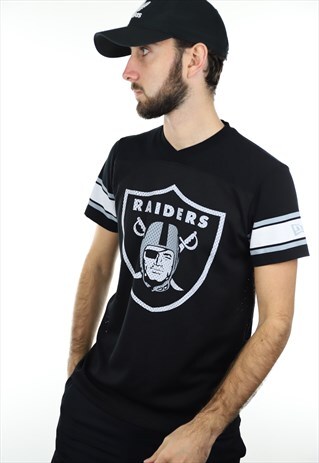 VINTAGE NEW ERA OAKLAND RAIDERS NFL POLYESTER T SHIRT TEE