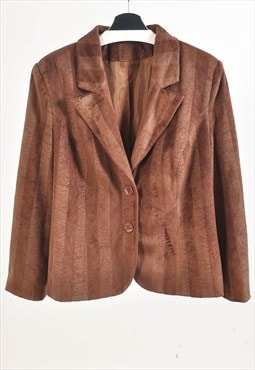 VINTAGE 90S fleece blazer jacket