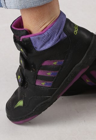 ADIDAS HI TOP TRAINERS 1991 UK 5.5 RARE 90'S (GJ4L)