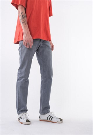 VINTAGE CARHARTT DENIM PANTS TROUSERS GREY SLIM