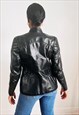 REVIVAL BLACK LEATHER MOTOCROSS BIKER JACKET S