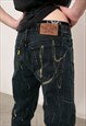 VINTAGE 90S TIE DYE JEANS BLEACHED REWORKED 