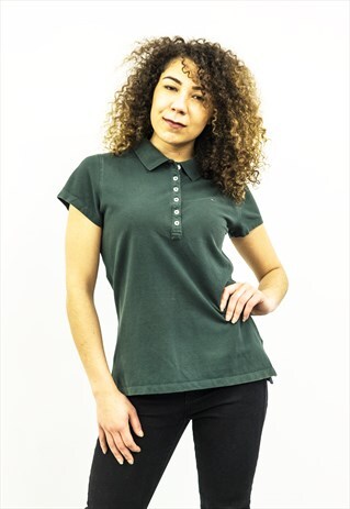 VINTAGE 1990S GREEN TOMMY HILFIGER POLO SHIRT